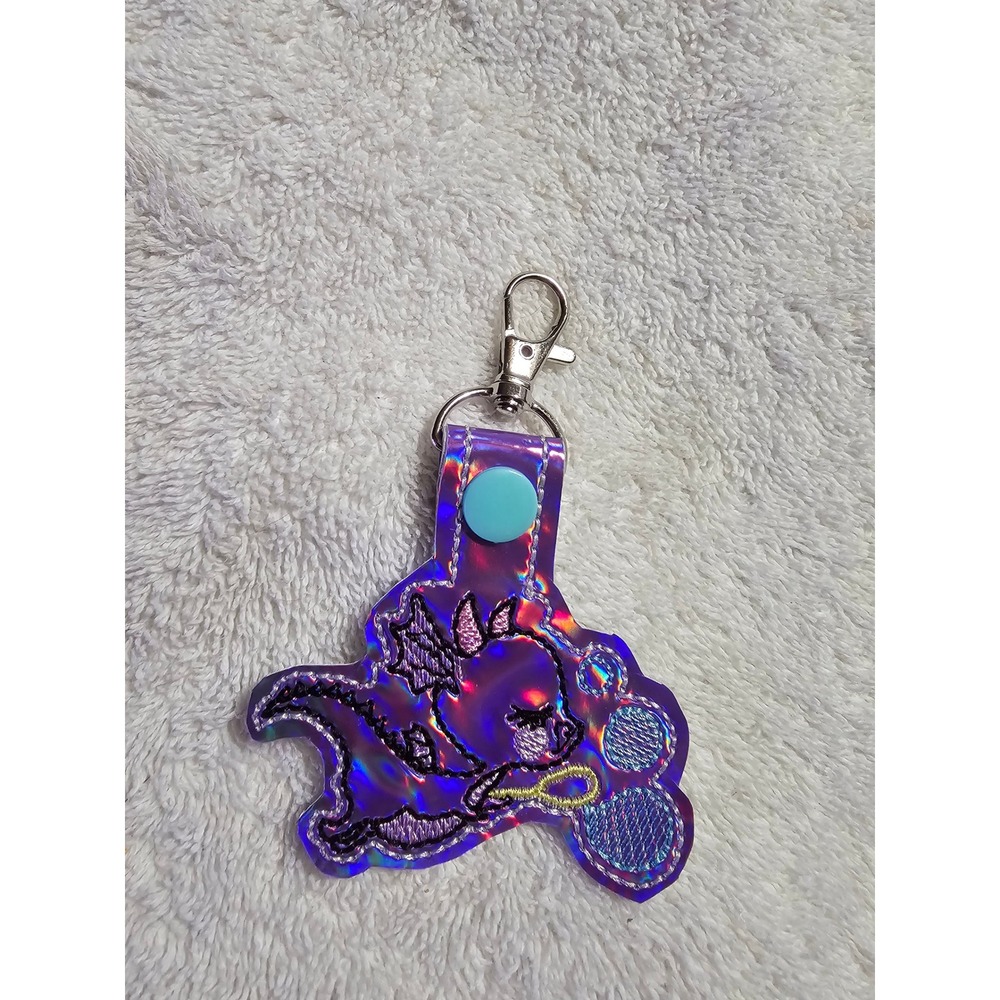 Iridescent Dragon Keychain Cute Halloween Charm Bag Accessory‎ Spooky